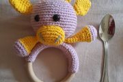 Hand made crochet baby toy