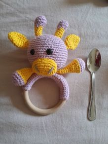 Hand made crochet baby toy