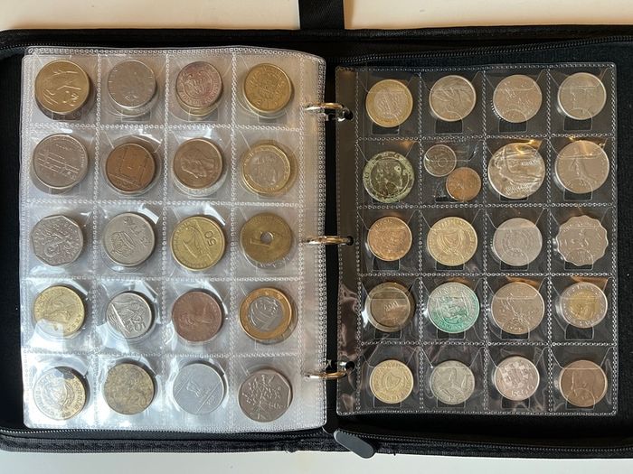 Coins collection foreign unknown 300 coins in album