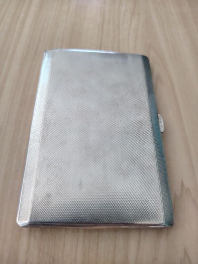 Antique heavy sterling silver cigarette case