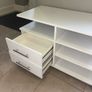 White TV unit with 2 drawers & Shelves Image 4