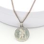 Vintage 925 Sterling Silver St Christopher Necklace Image 7