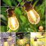 Outdoor Festoon Lights Mains Powered - 100ft/30m Outside String Lights 30+2 S14 LED Dimmable Bulbs with Remote, IP65 Waterproof for Patio Gazebo Pergola Garden Backyard (FREE SHIPPING) Image 4