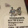 2ct+2ct Moissanite Solitaire Studs Image 4