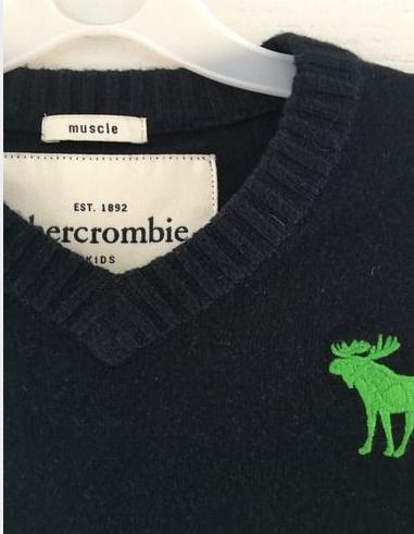 Boy's Dark Navy Abercrombie & Fitch Jumper Size XL