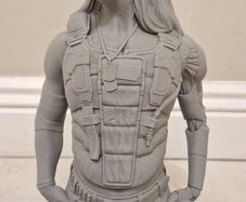 3D Printed Statue Bust (Unpainted) - Johnny Silverhand