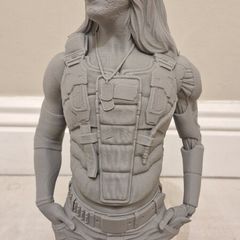 3D Printed Statue Bust (Unpainted) - Johnny Silverhand