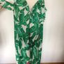 Green and white tropical print  cold shoulder dress 2XL Uk 18 includes post Image 4