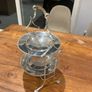 G.W.S George Wish EPNS silverplate 2 Tier Cake Stand Rare Cane Handle Image 3