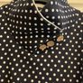 HAILYS polka dot high neck sweatshirt with wooden buttons (navy and white) size l Image 3