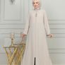 Brand New Women's Abaya Open Cut Long Sleeve Floor-Length Zipper Image 4