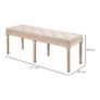 Vintage Design Vintage Bench, Button Tufting, Turned Legs, Shabby Chic, Cream + White Image 2