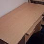 Large Natural Computer Desk without Keyboard Desk & Storage Shelves Image 6