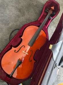 Cello Full 4/4 Size with Soft case + Hiscox Hard case
