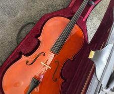 Cello Full 4/4 Size with Soft case + Hiscox Hard case