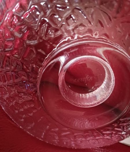 Orrefors Crystal Discus, tea light holder by Lars Hellsten