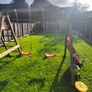 wooden swing set and slide Image 3