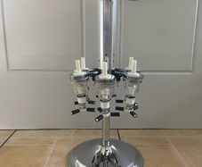 Vintage Unicorn 1/4 Gill 6-Bottle Rotating Chrome Liquor Dispenser Optics