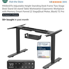 Frame for adjustable electric desk