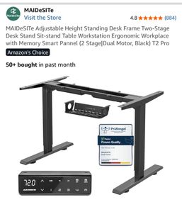 Frame for adjustable electric desk
