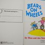 Bears on wheels beginner book first edition- vintage. Like brand new Image 2