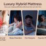 Extra Firm King Size Mattress 10 Inch, 7-Zone Hybrid Mattress with Memory Foam and Individually Pocket Spring, Features Motion Isolation & Back Pain Relief, Firm King Mattress 150x200x25cm Image 2