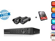 main image for ad Cctv System, 2 Cameras 3000tvl Hd 1080n + Hdd - 1 Year Warranty