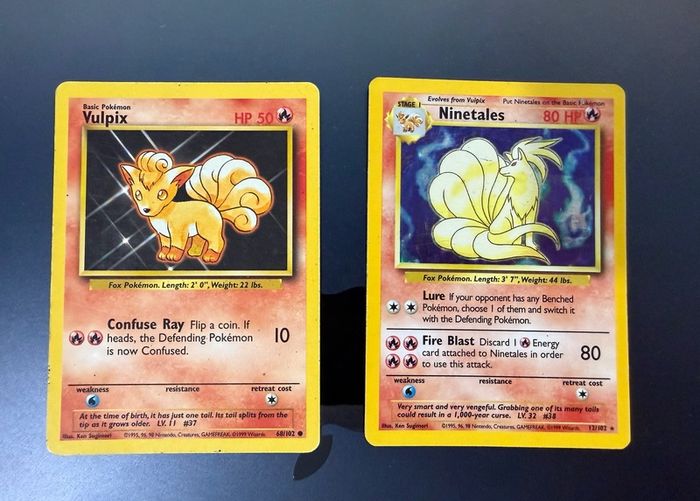Pokemon - (2) Vulpix & Ninetails (Holo)