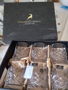Killarney Crystal whiskey glasses