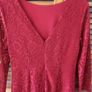 Red Lace Midi Dress Image 4