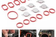 6x 33mm Swirl Flap Flaps Removal Blanks Plugs Kit Fit for BMW M57 Silver