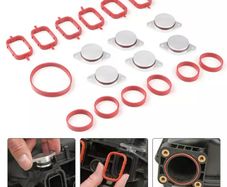 6x 33mm Swirl Flap Flaps Removal Blanks Plugs Kit Fit for BMW M57 Silver