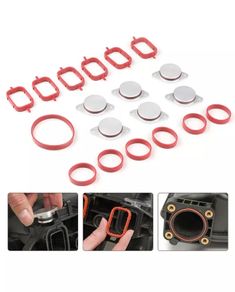 6x 33mm Swirl Flap Flaps Removal Blanks Plugs Kit Fit for BMW M57 Silver