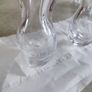 Set of 2 Beautiful Vintage Irish Signed Peter O'Farrell crystal artist Clear Crystal Bud Vase. Image 4