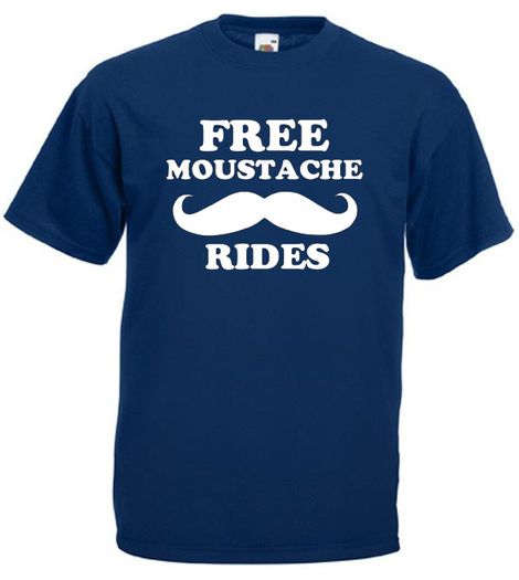 Free Moustache Rides  Mens funny rude t-shirts