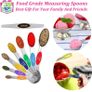 Magnetic Measuring Spoons Set of 8 Stainless Steel Stackable Double Sided Teaspoon Tablespoon for Dry Liquid Ingredients Fits in Spice Jars Colorful Nesting Set Leveler Kit for Cooking Baking Image 5