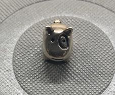 Pandora Silver Dog with Eye Patch