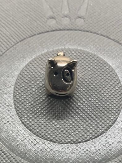 Pandora Silver Dog with Eye Patch