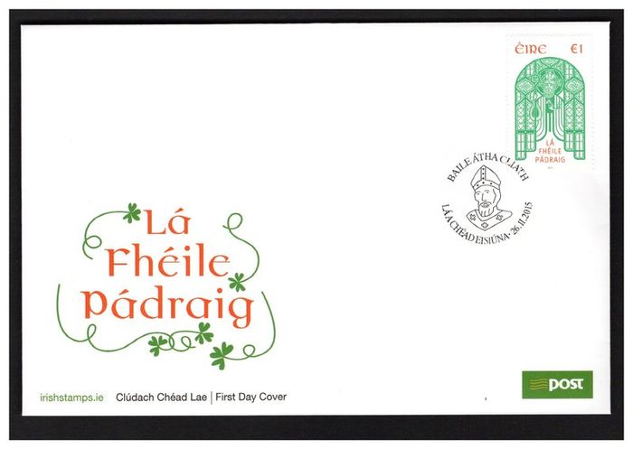 2015 Ireland St Patrick's Day Commemorative Stamp An Post First Day Cover (FDC)
