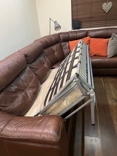 Calia Italia Genuine Leather Corner Sofa