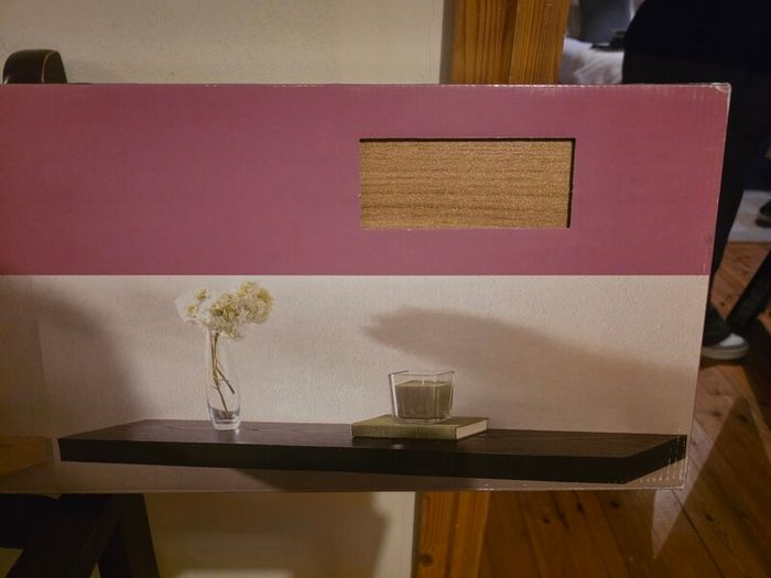 Capri 120cm floating wall shelf in a light oak-effect finish.