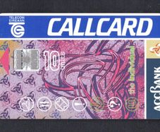 1995 Ireland 10 unit ACC Bank (Schlumberger SC7) Call Card Used. Telecom Eireann card number 1097