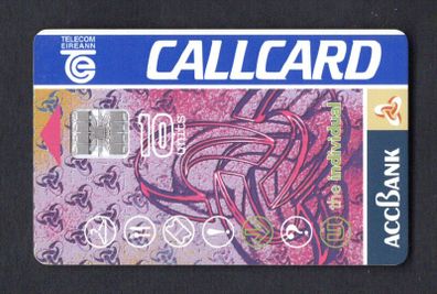1995 Ireland 10 unit ACC Bank (Schlumberger SC7) Call Card Used. Telecom Eireann card number 1097