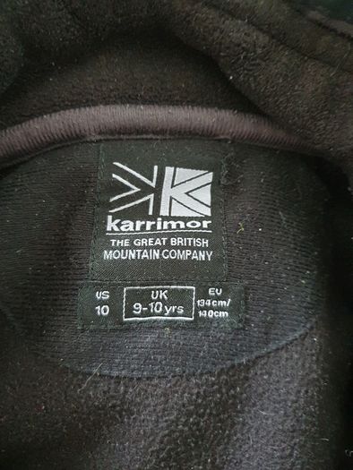Karrimor black 3-in-1 jacket unisex 9-10yrs