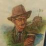 Pair Edward Tomkus watercolours - James Joyce & pub scene Image 3