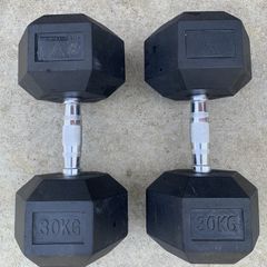 30kg Hex Dumbbells
