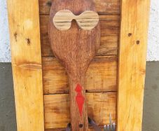 Rustic FORK U woodart wall sign