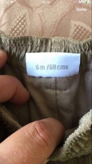 Boys cord jeans 6 mths