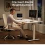Electric Standing Desk, 120x60cm Height Adjustable Desk with 2 Memory Presets, Quiet Sit Stand Desk for Home Office Bedroom Living Room, Ergonomic Computer Desk with Hooks & Cable Holes, White Image 8