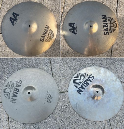 Sabian AA Medium Ride and Medium Crash cymbals